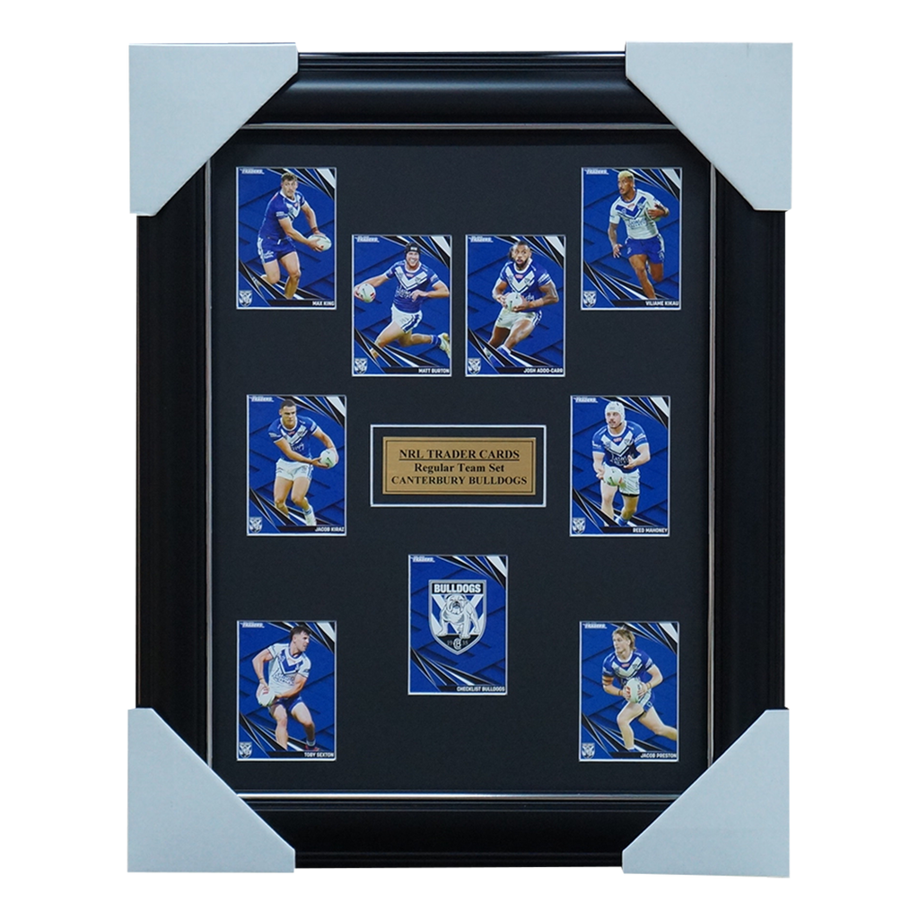 2024 NRL Traders Cards Canterbury Bulldogs Team Set Framed - 5805