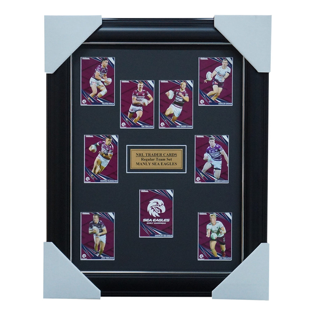 2024 NRL Traders Cards Manly Sea Eagles Team Set Framed - 5797