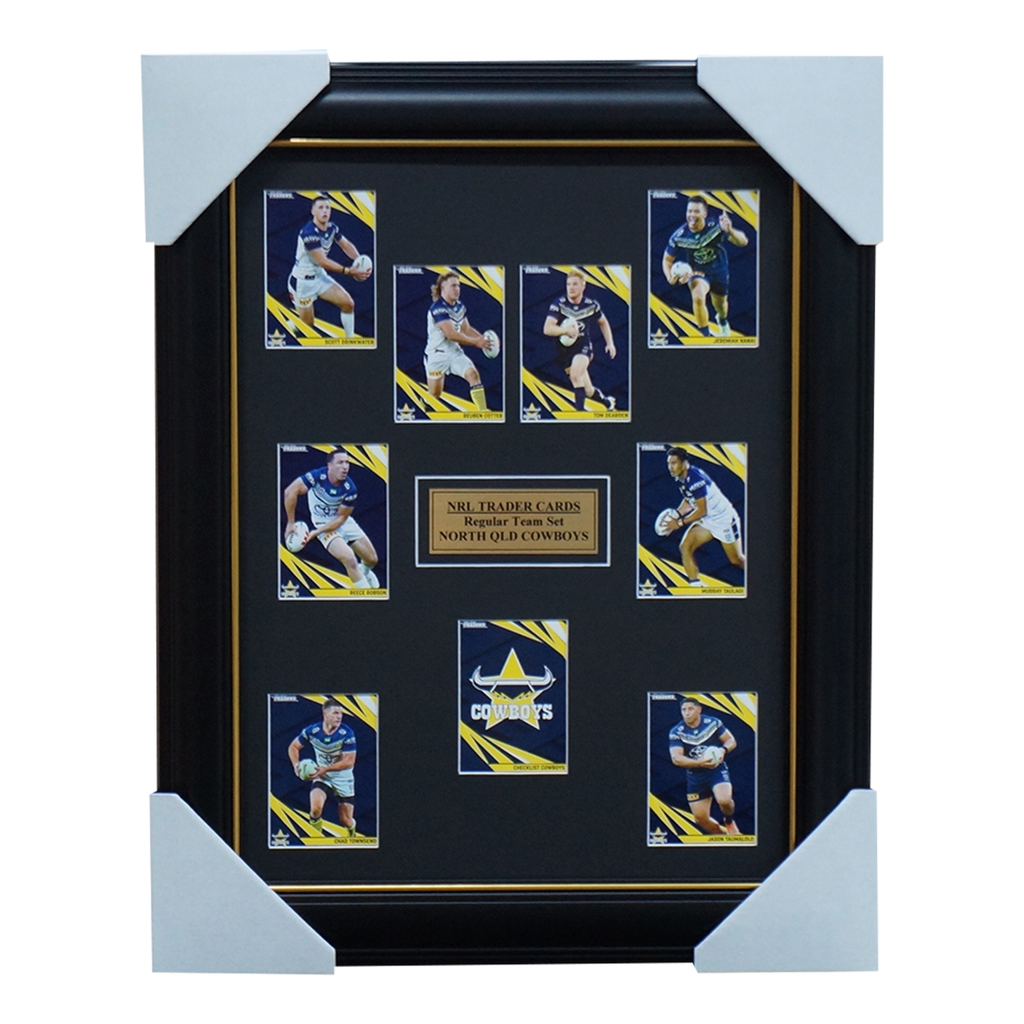 2024 NRL Traders Cards North Queensland Cowboys Team Set Framed - 5798