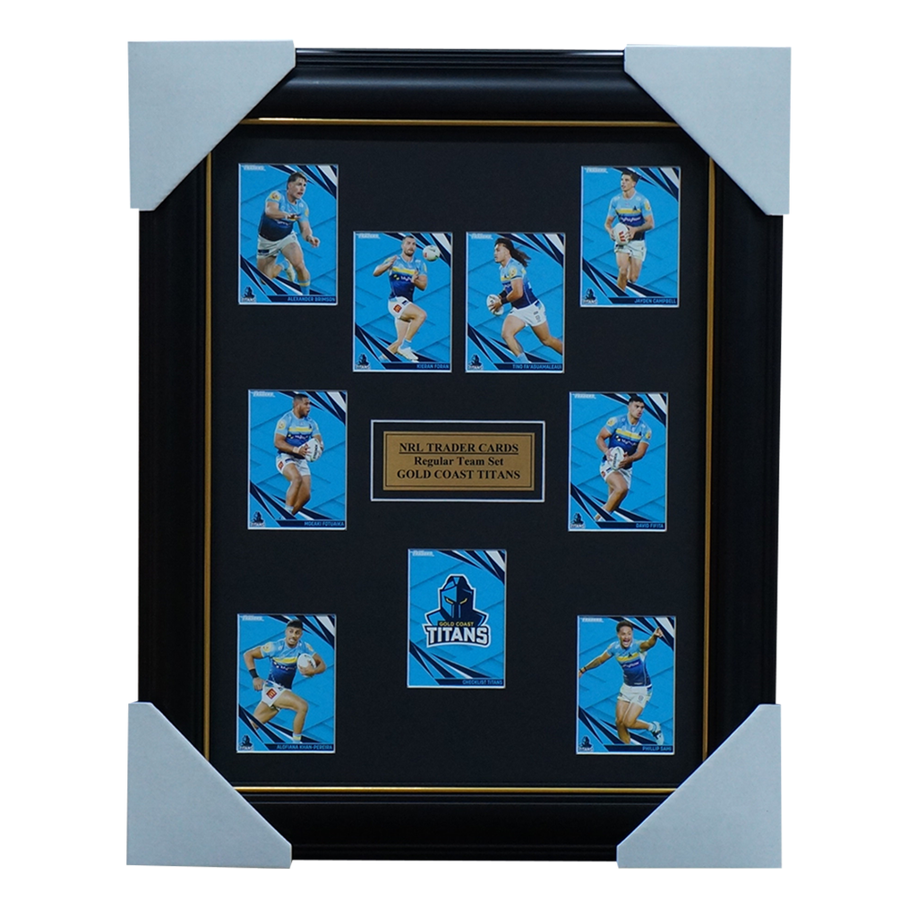 2024 NRL Traders Cards Titans Team Set Framed - 5796