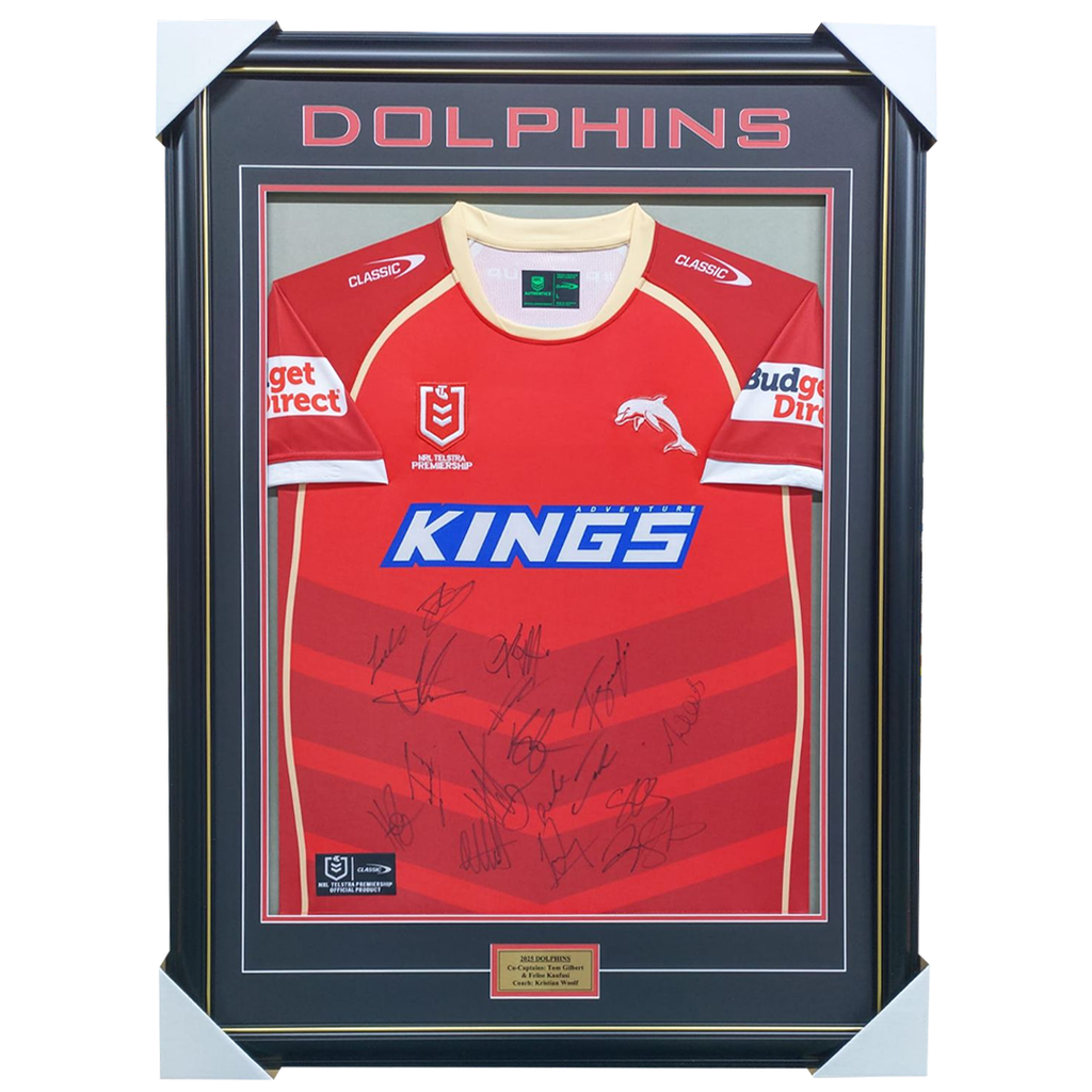 2025 Dolphins Team Signed Jersey Framed - 7176