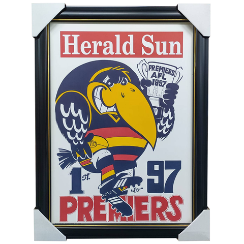 Adelaide Crows 1997 Premiers Herald Sun Original Weg Print Framed - 1483
