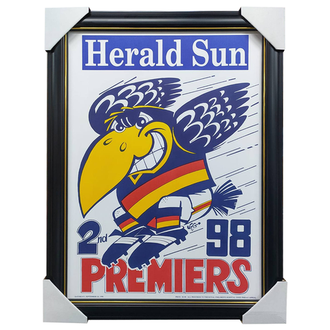 Adelaide Crows 1998 Premiers Herald Sun Original Weg Print Framed - 1484