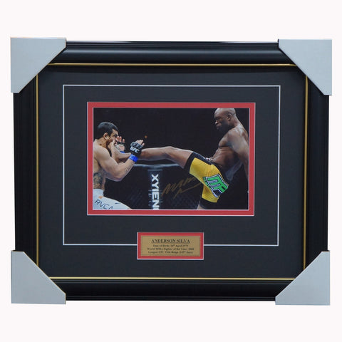 Anderson Silva Signed UFC Champion Photo Framed - 5758