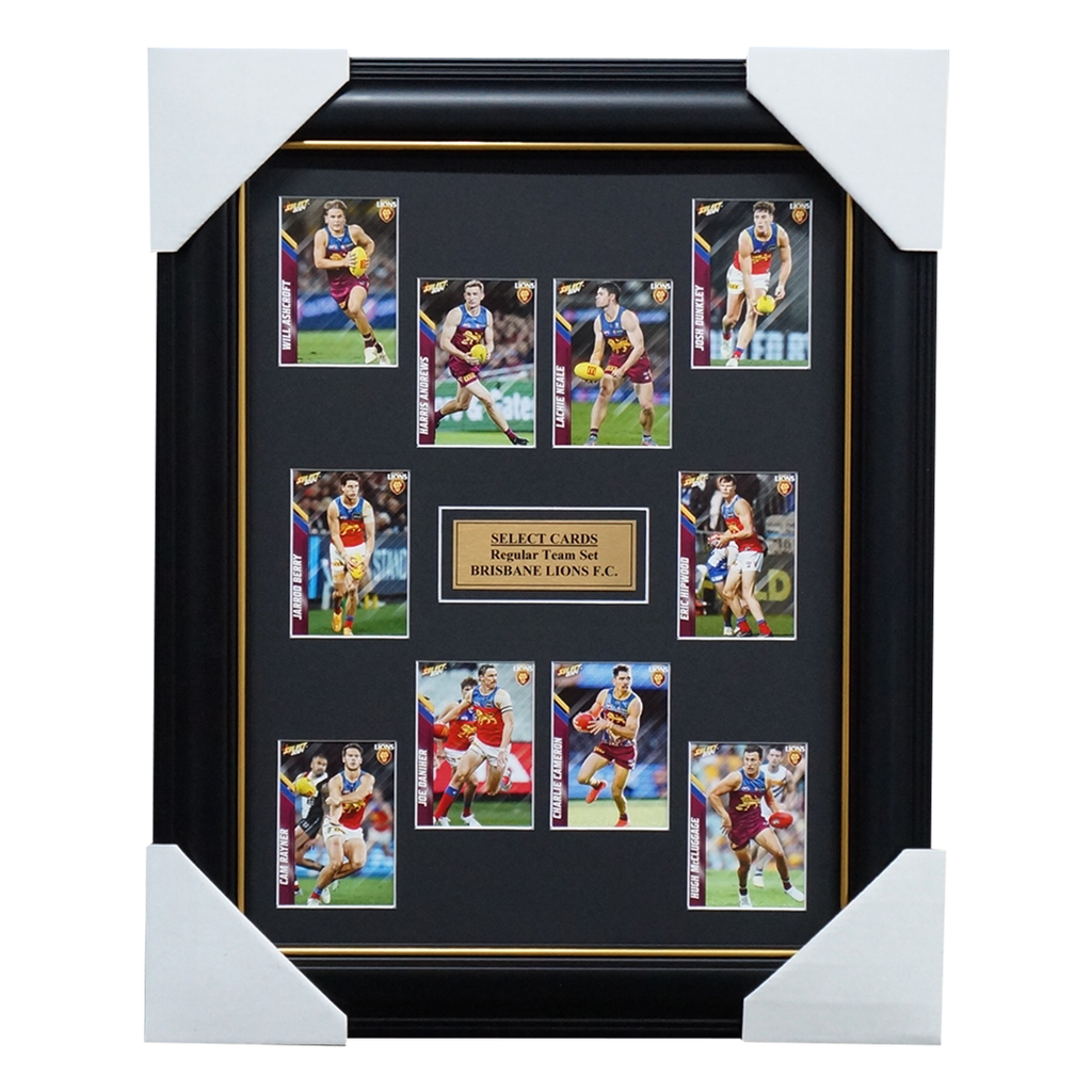 Brisbane Lions 2024 Select Card Team Set Framed Zorko Neale Cameron - 5786