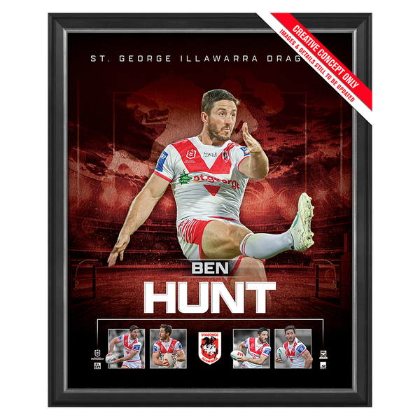 Ben Hunt St Illawarra Dragons Official NRL Player Print Framed