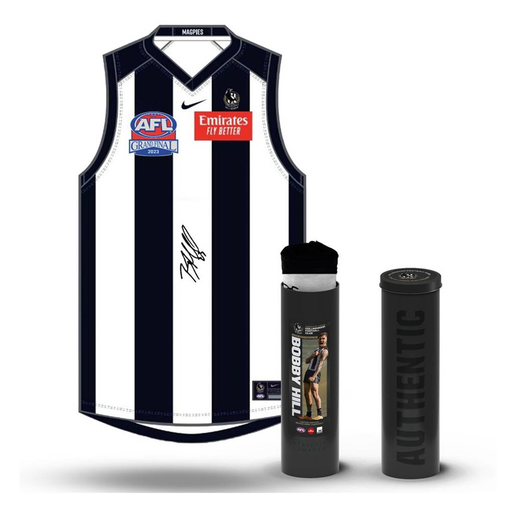 Bobby Hill Signed Collingwood Official AFL Nike Guernsey Framed - 5924