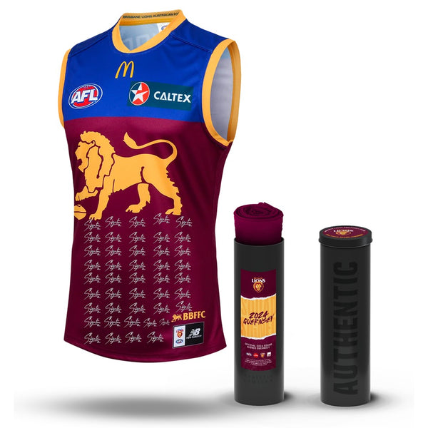 Brisbane Lions 2024 AFL Official Team Signed Guernsey 5819 HT