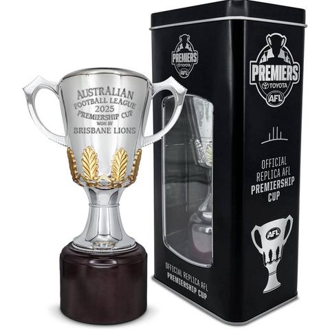 Brisbane Lions 2025 Official AFL Replica Premiership Cup in Tin - 7268
