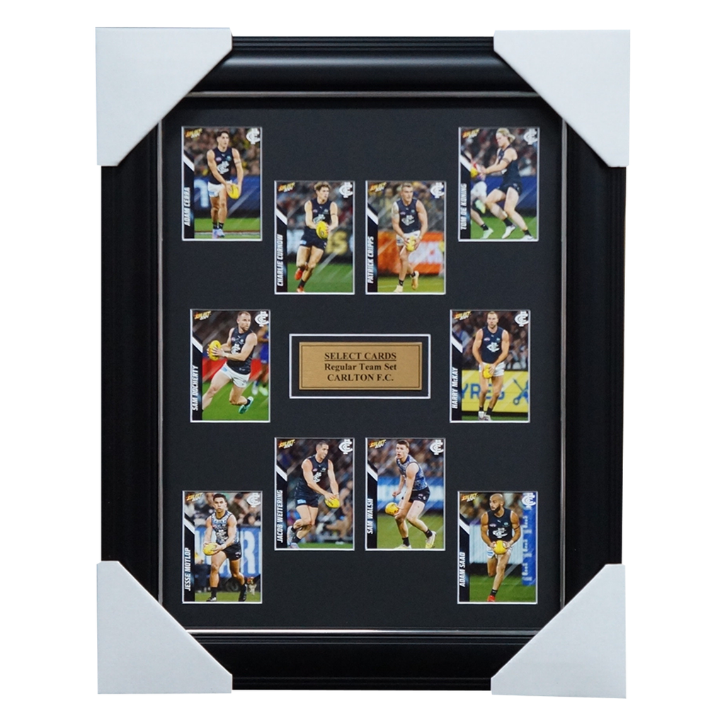 Carlton Blues 2024 Select Card Team Set Framed Walsh Cripps McKay - 5774