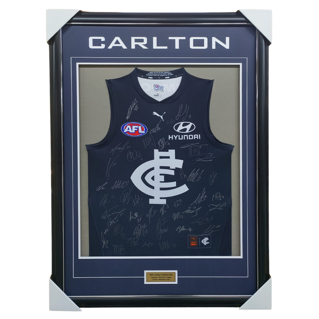 Carlton Football Club 2025 AFL Official Team Signed Guernsey - 7019