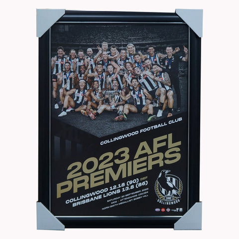 Collingwood Magpies 2023 Premiers Team Official AFL Print Framed - 5691