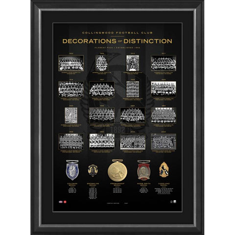 Collingwood Football Club AFL Decorations of Distinction 2023 Premiers Framed - 5708