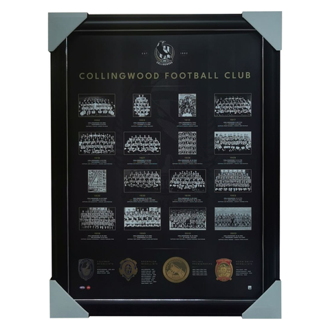 Collingwood Historical Series Premiership AFL Licensed Print Framed 2023 Premiers - 6082