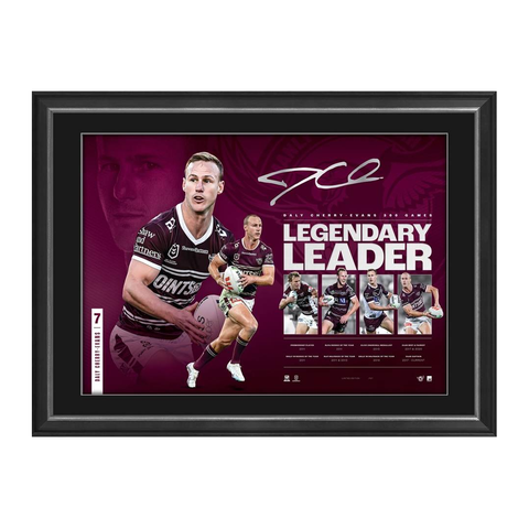 Daly Cherry-Evans Signed Manly Sea Eagles Official NRL Lithograph Framed - 5683