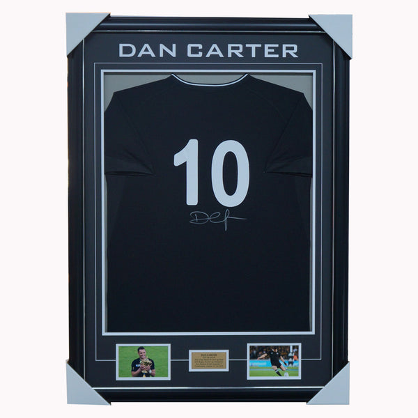 Dan Carter All Blacks Signed Jersey Framed World Cup Champions