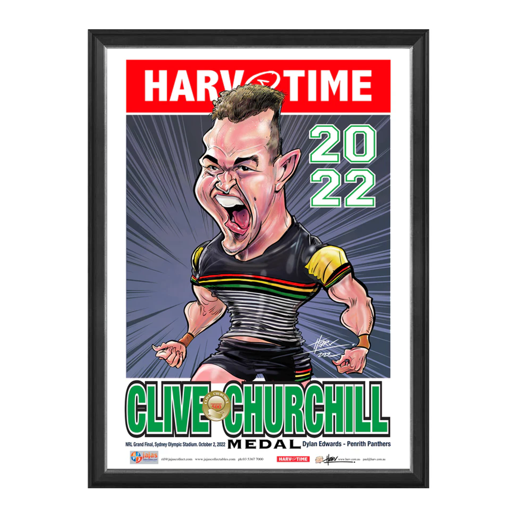 Dylan Edwards 2022 Churchill Medallist Harv Time Print Framed - 6048