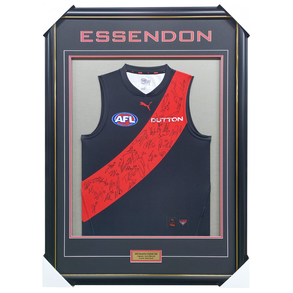 Essendon Football Club 2025 AFL Official Team Signed Guernsey - 7024