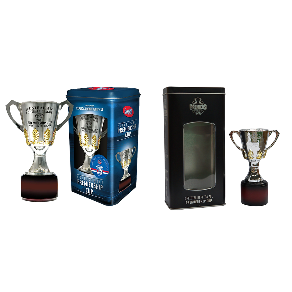 Footscray Western Bulldogs 1954 & 2016 Package Official AFL/VFL Replica Premiership Cup - 5748