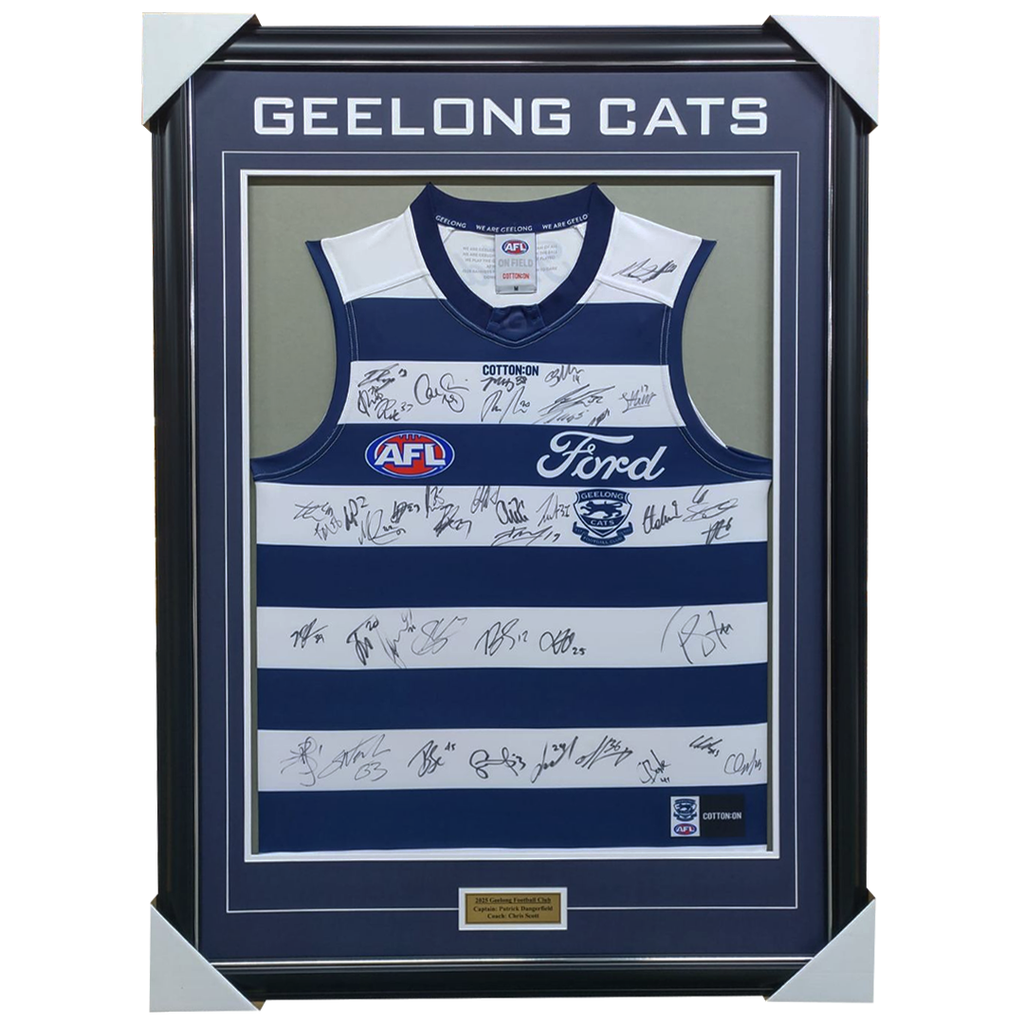 Geelong Cats Football Club 2025 AFL Official Team Signed Guernsey - 7015