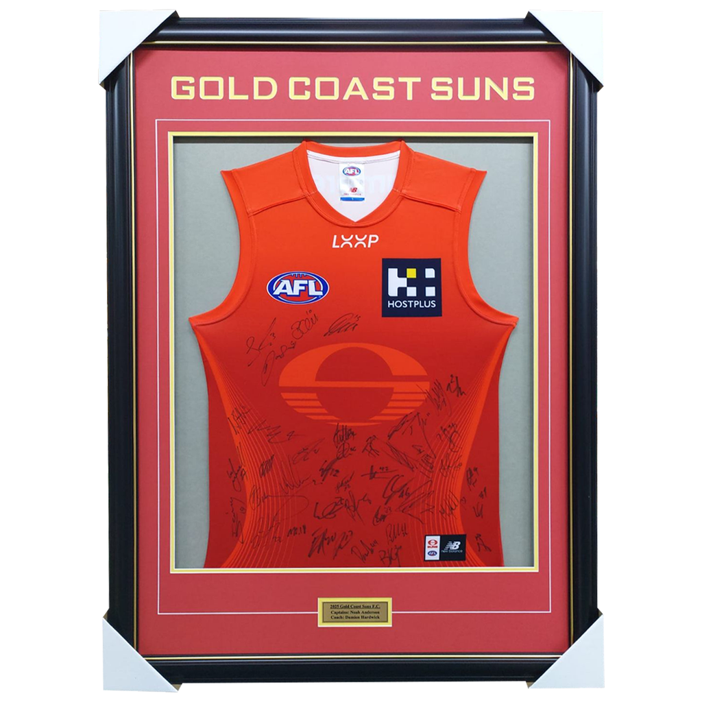Gold Coast Suns Football Club 2025 AFL Official Team Signed Guernsey - 7022