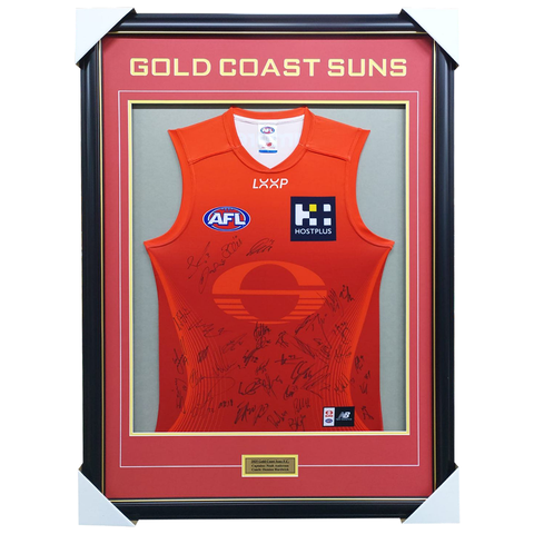 Gold Coast Suns Football Club 2025 AFL Official Team Signed Guernsey - 7022