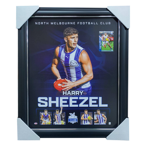 Harry Sheezel North Melbourne Official Licensed AFL Print Framed  + Signed Card - 7144