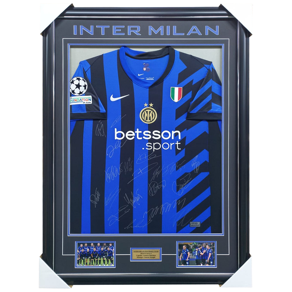 Inter Milan 2024/25 Team Signed Jersey Framed - 7204
