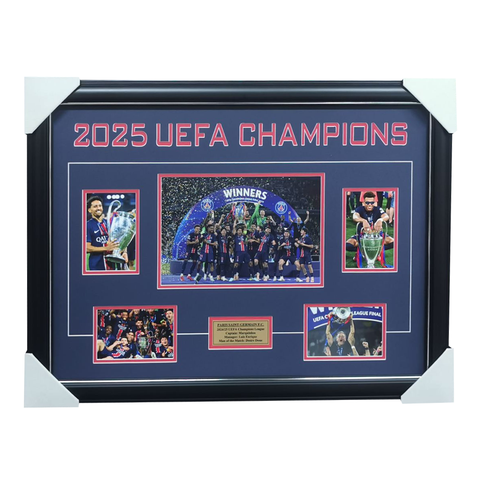 Paris Saint-Germain UEFA 2025 European Cup Champions Photo Collage Framed - 7171
