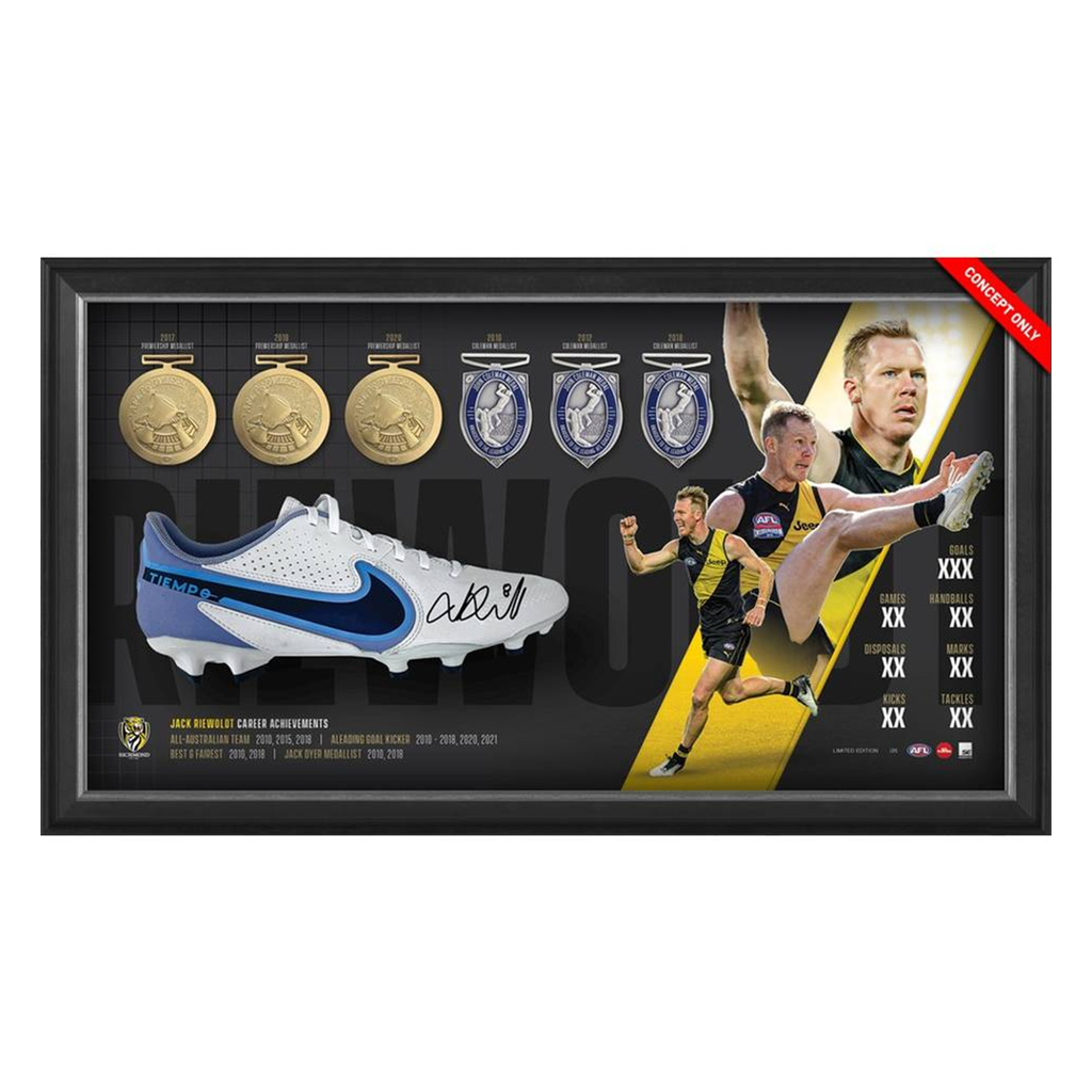 Jack Riewoldt Signed Boot Display Framed - 5584