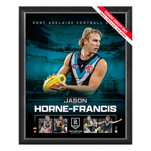 Jason Horne-Francis Port Adelaide 2023 Official AFL Sportsprint Framed - 5487