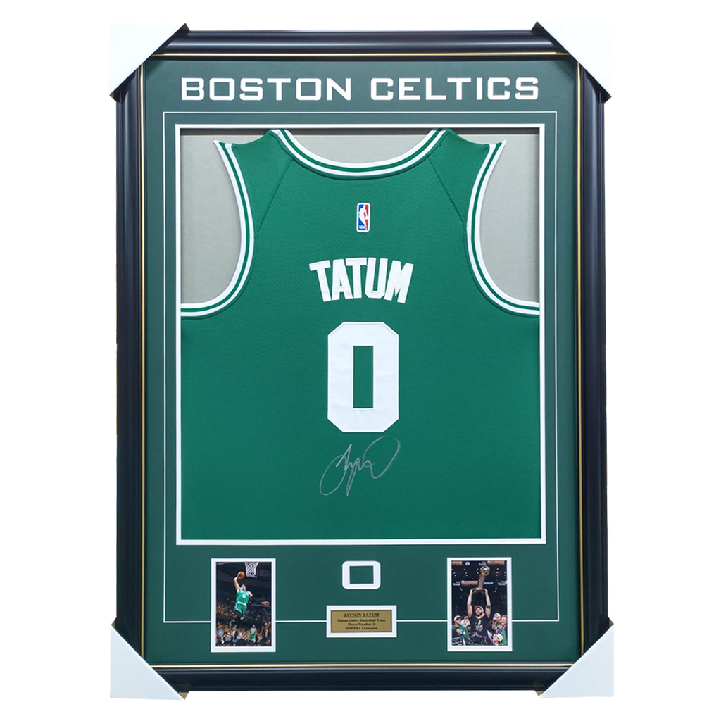 Jayson Tatum Boston Celtics Signed 2024 NBA Champions Jersey Framed - 5146