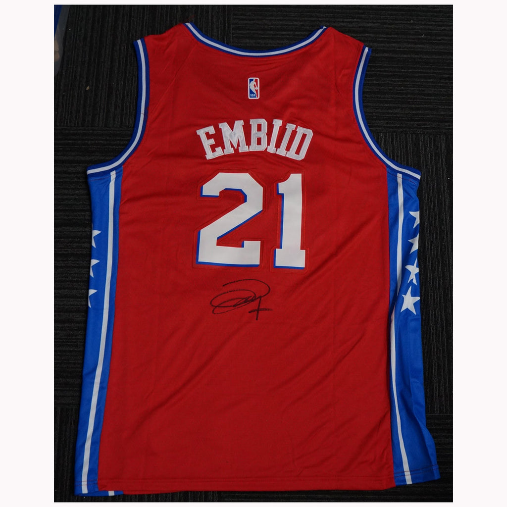 Joel Embiid Philadelphia 76ers Signed #21 Jersey Framed - 5839