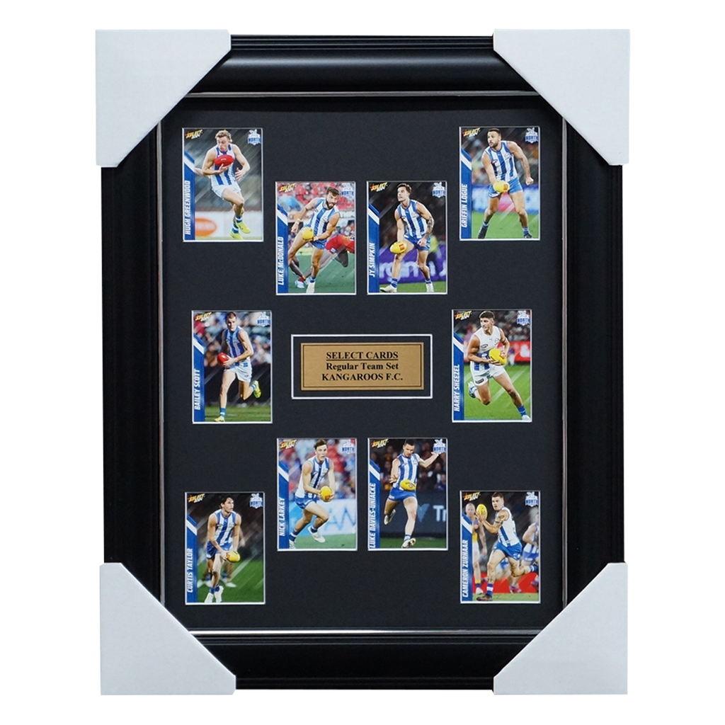 North Melbourne 2024 Select Card Team Set Framed Simpkin Zurharr - 5787