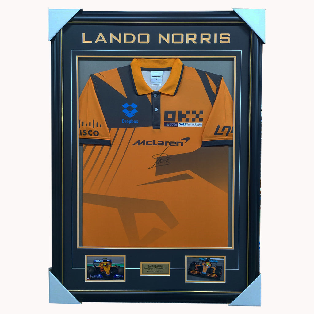 Lando Norris McLaren-Mercedes Formula 1 Signed Jersey Framed - 7120