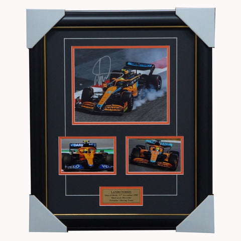 Lando Norris McLaren-Mercedes Formula 1 Hand Signed Photo Collage Framed - 5898