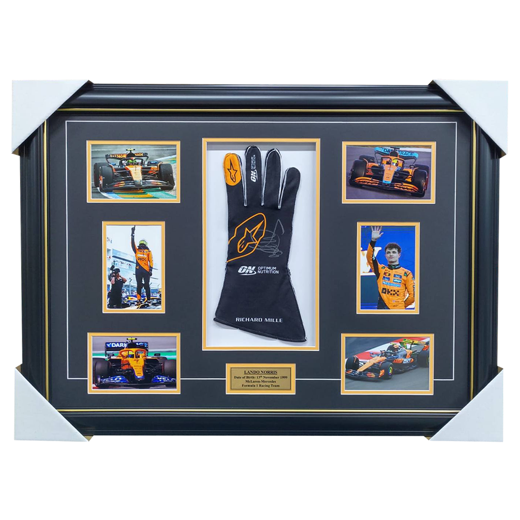 Lando Norris Signed Glove Framed - 7155