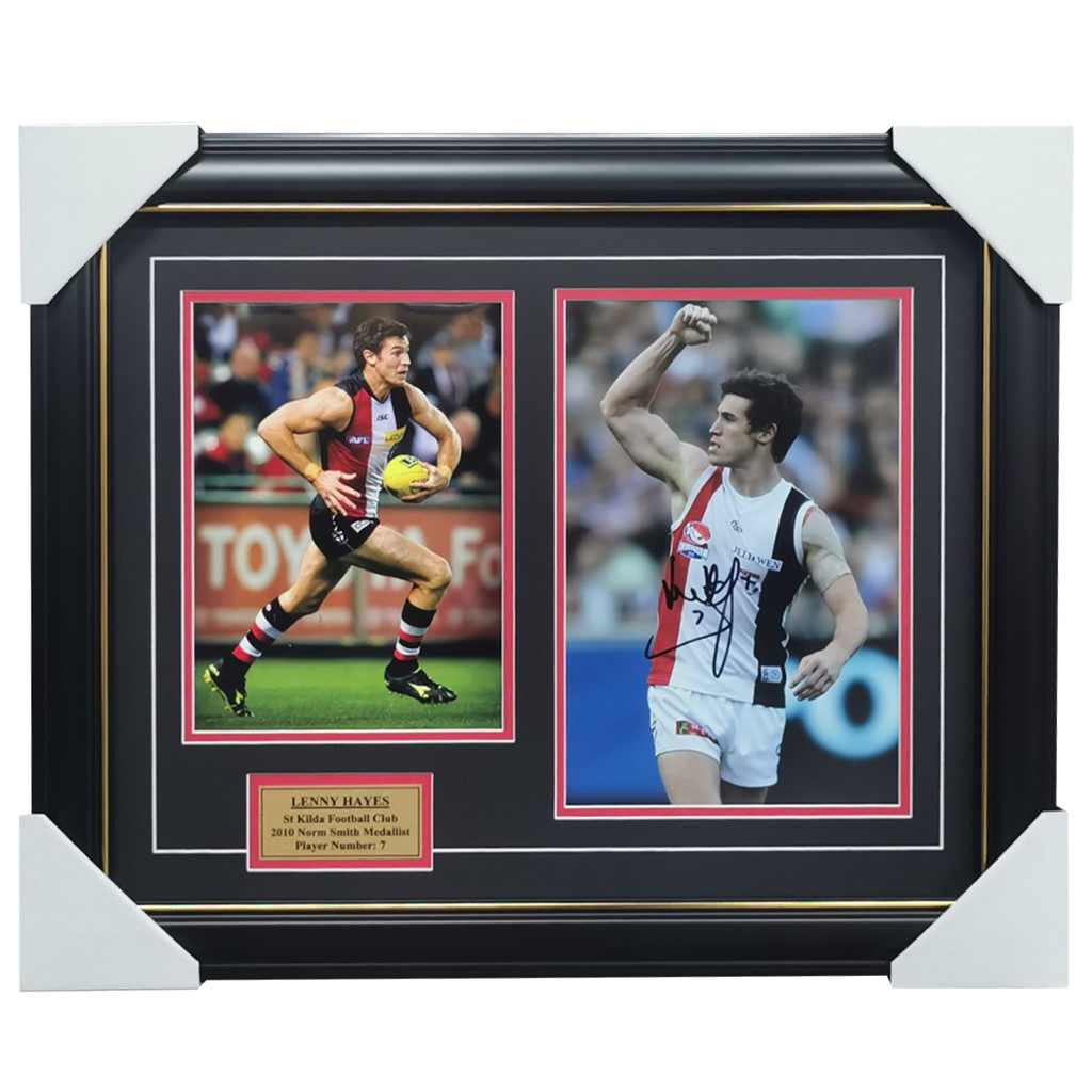 Lenny Hayes St Kilda Signed Photo Collage Framed - 7167