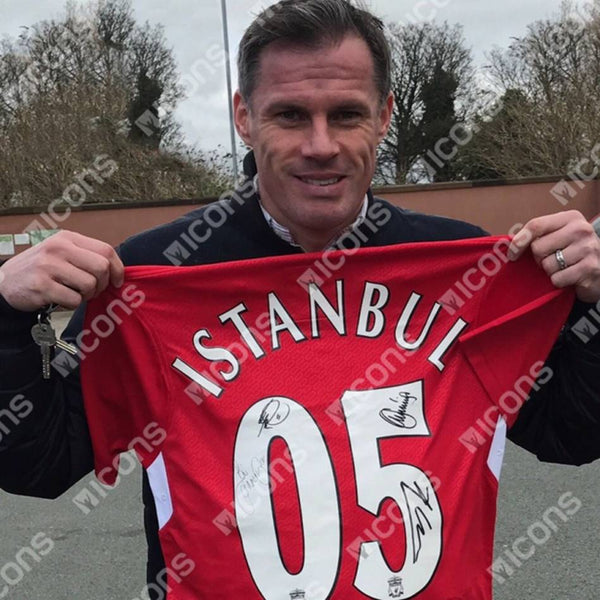Liverpool 2005 UEFA Champions Signed jersey Framed "Miracle of Instanb