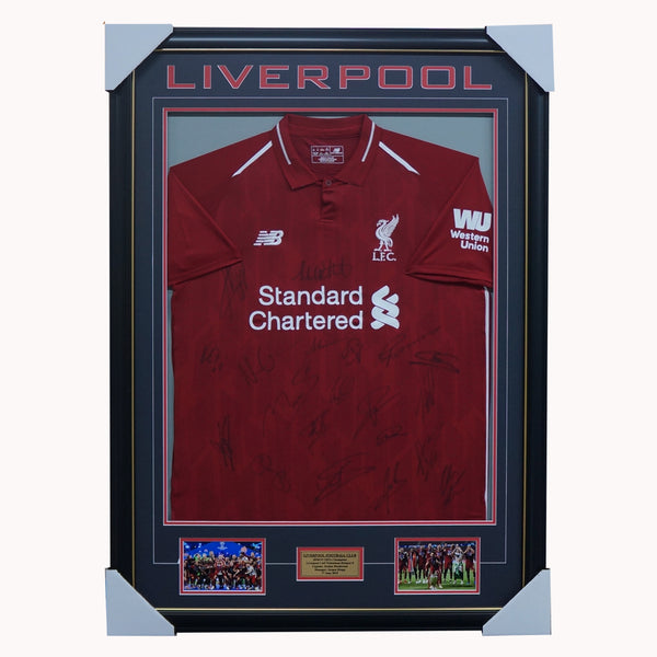 Liverpool Signed 2019 Uefa Champions Team Jersey Framed Henderson