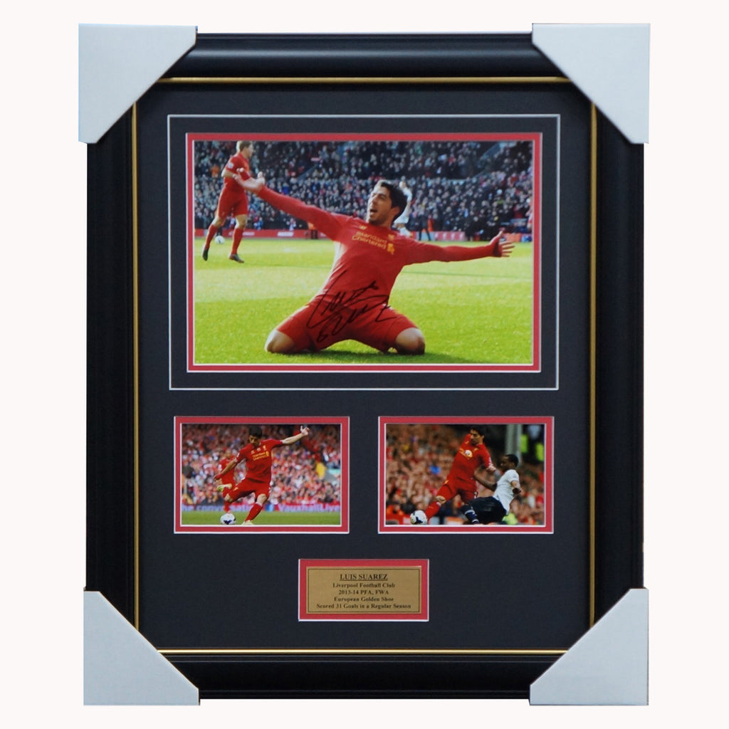 Luis Suarez Liverpool F.C. Signed Photo Collage Framed - 5891