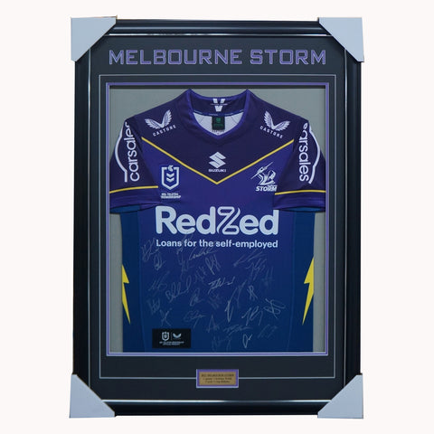 Melbourne Storm Football Club 2023 NRL Official Team Signed Guernsey - 5431