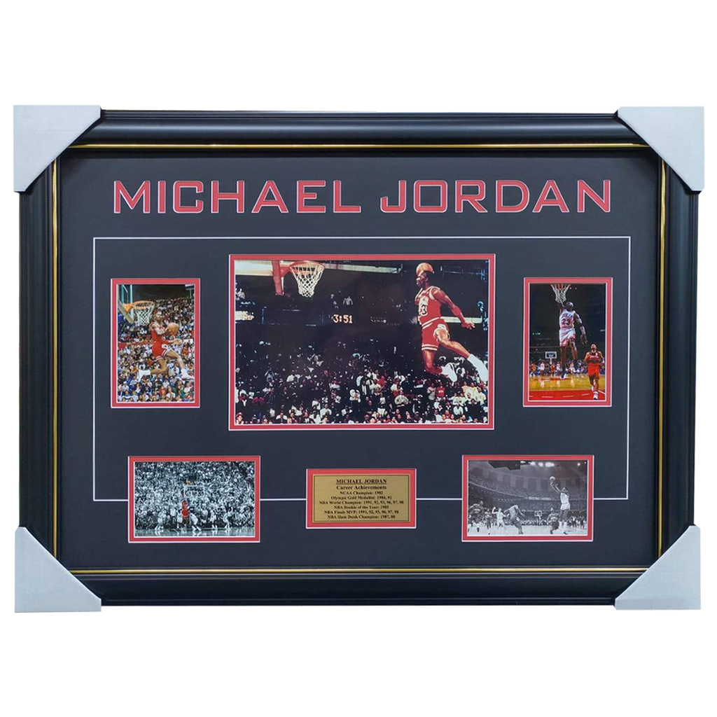 Michael Jordan Chicago Bulls Photo Collage Framed - 7152