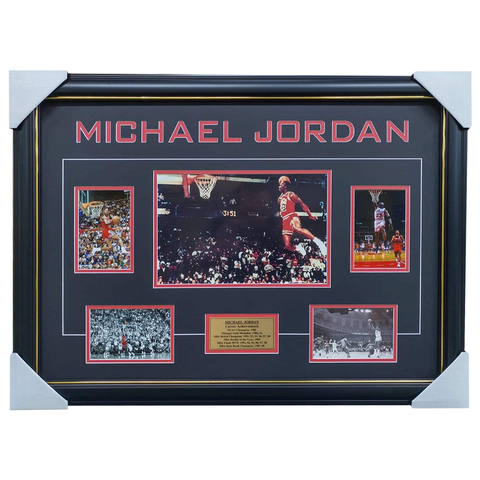 Michael Jordan Chicago Bulls Photo Collage Framed - 7152