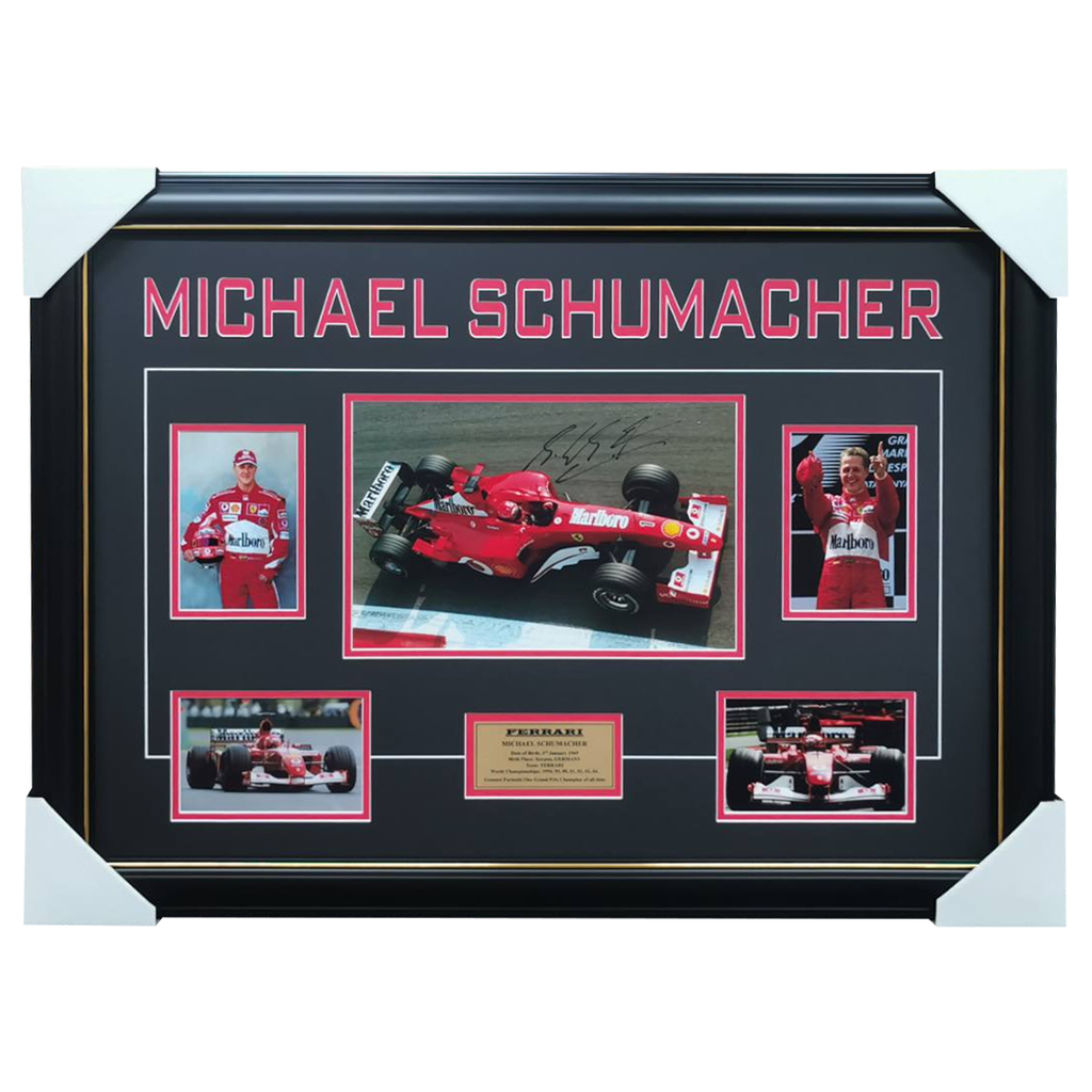 Michael Schumacher Ferrari Signed Photo Collage Framed - 3963