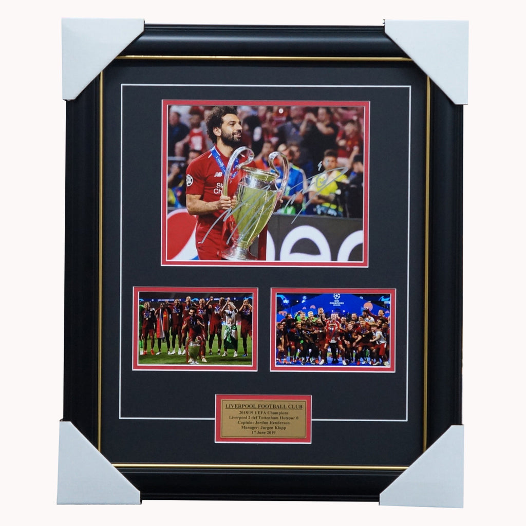 Mo Salah Signed 2019 Champions League Liverpool Collage Framed - 3970