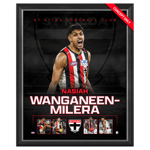 Nasiah Wanganeen-Milera St Kilda Official Licensed AFL Print Framed - 7238