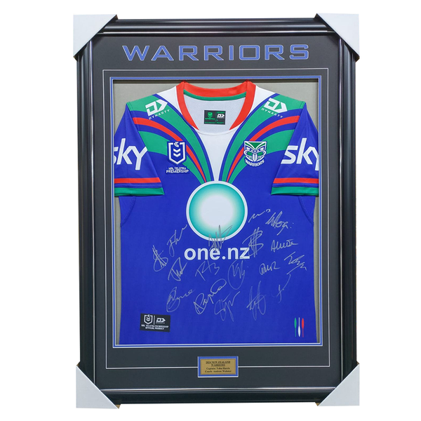 New Zealand Warriors 2024 Team Signed Jersey Framed - 5905 – HT