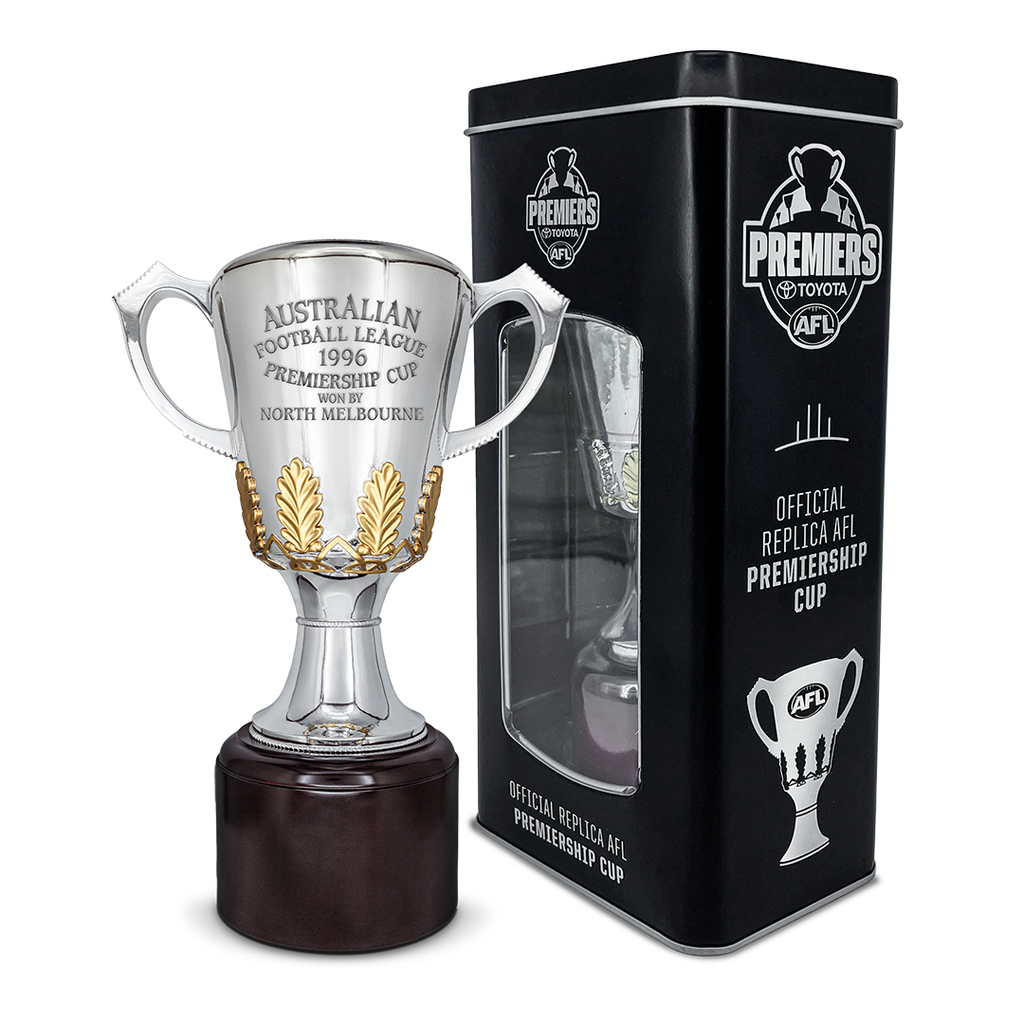 North Melbourne 1996 Official AFL Replica Premiership Cup in Tin - 7159