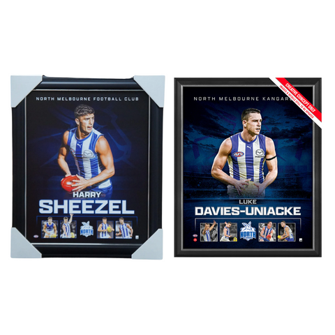North Melbourne Package Official Licensed AFL Prints Framed Davies-Uniacke, Sheezel  - 7138